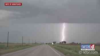 Lightning strikes cause fire near Kingfisher