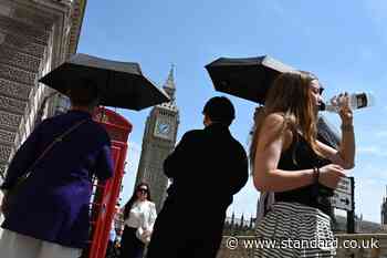 Temperatures of 30C on way as yellow rain warning issued for parts of UK