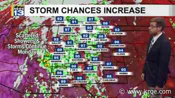 Shower, storm chances increase this week