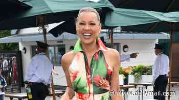 Vanessa Williams, 63, dazzles in a stunning floral gown as she leads the celebs and a Royal Box packed with sports superstars on day seven of Wimbledon