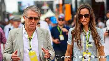 Hugh Grant and wife Anna Eberstein attend British Grand Prix just hours after Taylor Swift's wedding