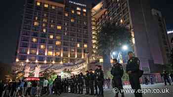Mexico fans blast horns outside England hotel