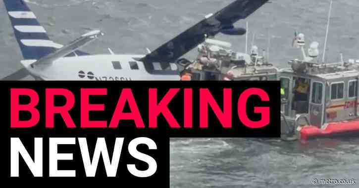 Plane carrying eight plunges into New York City’s East River