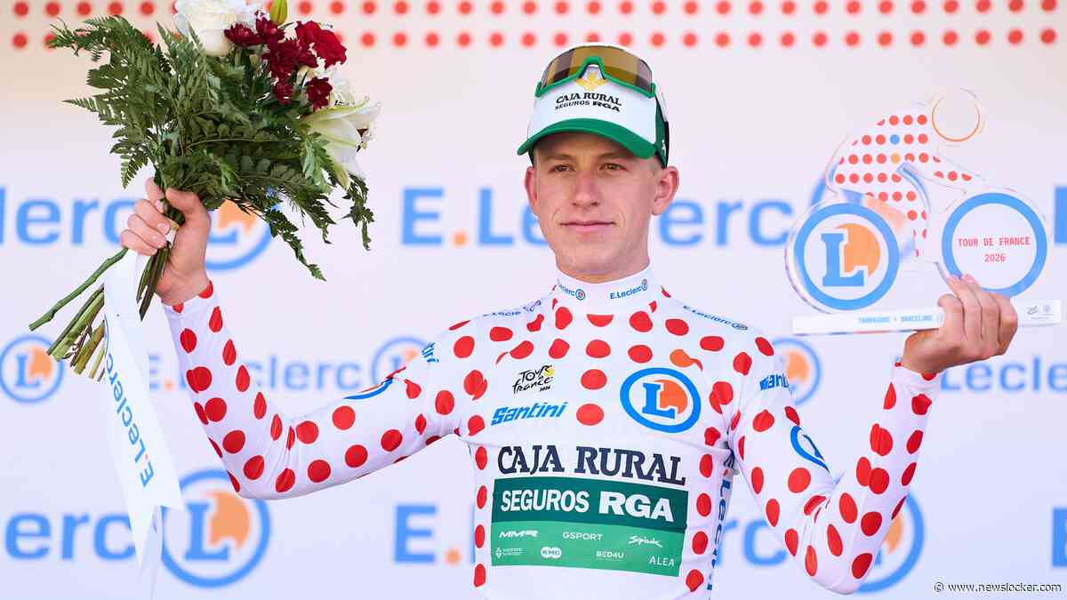 Alex Molenaar door het dolle met de bolletjestrui in Tour de France: ’Hoop dat ze mooie helm en pak voor me gaan maken’