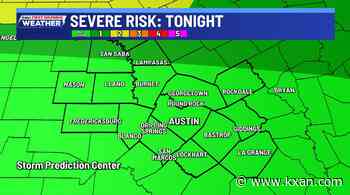 Isolated showers and storms tonight, Hot Monday