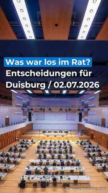 Aus der Ratssitzung vom 2. Juli 2026