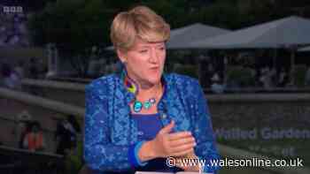 Clare Balding fires shots as Wimbledon stars row at the net after match