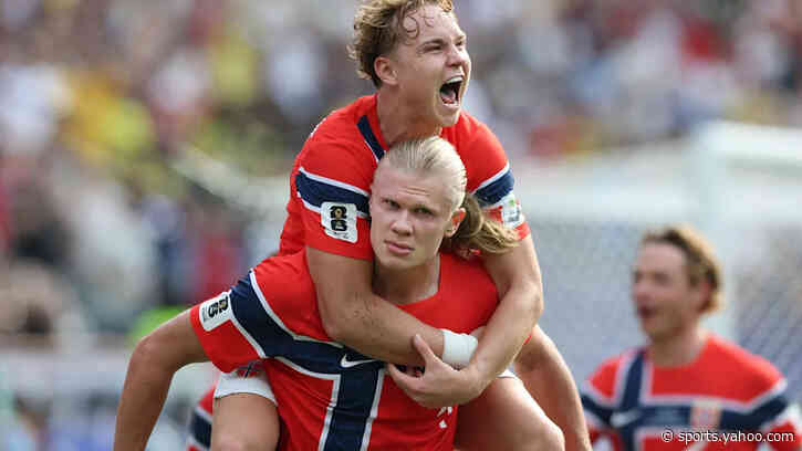 Erling Haaland scores twice for Norway vs Brazil, rising up World Cup Golden Boot leaderboard (video)