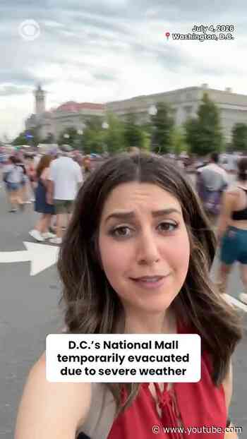 Thunderstorms force temporary evacuation from White House’s Freedom 250 celebrations #shorts