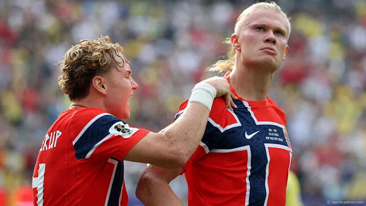 Haaland scores twice as Norway knock Brazil out