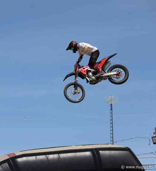 Some very high-flying at the New Liskeard Bikers Reunion on Saturday