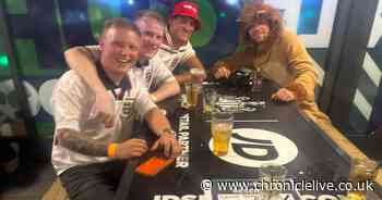 Pictures as fans gather in Newcastle in early hours to watch England vs Mexico at St James' STACK