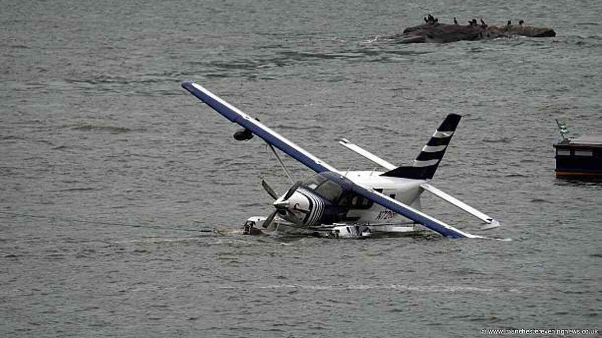 Eight rescued as seaplane crashes into East River in New York