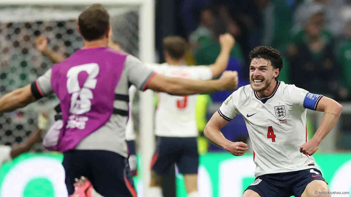 Watch as 10-man England lead Mexico but under pressure in closing stages