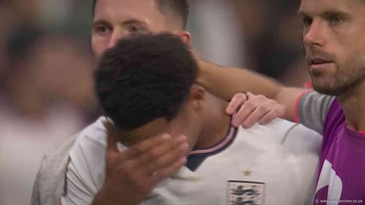 England star fights back tears as red card incident sparks touchline brawl