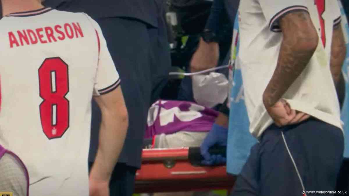 Jordan Henderson given oxygen and taken away on stretcher during England celebrations