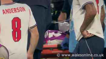 Jordan Henderson given oxygen and taken away on stretcher during England celebrations