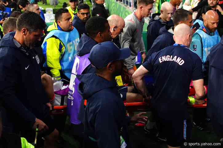 Jordan Henderson suffers freak injury after falling over advertising hoardings celebrating England’s win over Mexico