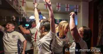 Jubliant England fans pictured celebrating at 4am after Mexico thriller