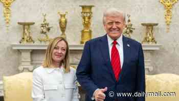Trump reignites feud with Giorgia Meloni as he mocks Italian PM with 'restraining order needed' picture ahead of crunch Nato summit