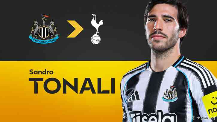 EPL: Tottenham complete signing of Tonali from Newcastle