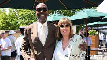 Sir Lenny Henry makes a rare appearance with partner Lisa Makin as they join James Norton at a star-studded day eight of Wimbledon