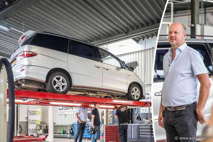 De Toyota Previa van Bas (53) heeft vier ton op de klok en blijft gaan, ondanks wat ouderdomskwalen