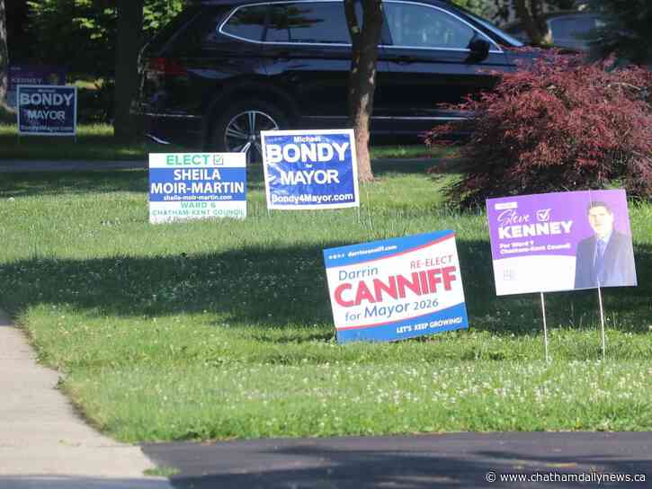 Chatham-Kent steps up campaign sign bylaw enforcement as complaints fly