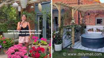 Council order influencer take down her luxury £1.3k pergola due to 'farcical' neighbour complaints - despite her putting the structure on wheels