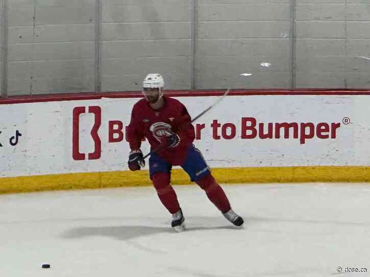 Joe Veleno practiced in Brossard this morning… wearing the Montreal Canadiens’ uniform