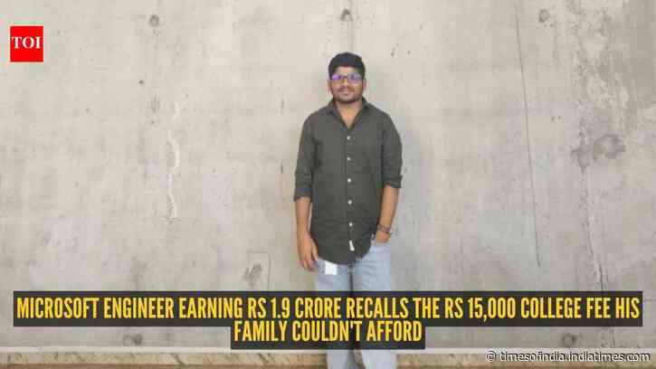 Microsoft engineer earning Rs 1.9 crore recalls the Rs 15,000 college fee his family couldn't afford: 'My father sold my mother's jewellery'