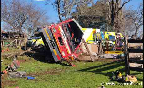 Conductor de carro de Bomberos que volcó en La Araucanía estaba bajo los efectos del alcohol