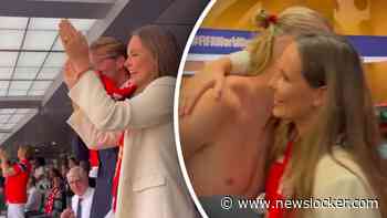 Erling Haaland ontmoet Noorse prinses in stadion na WK-winst