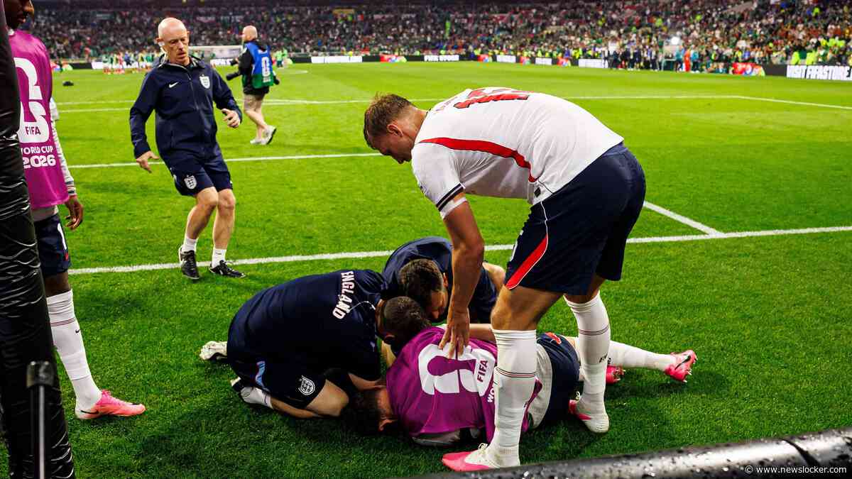 Jordan Henderson springt over reclamebord en breekt pols: ’Mist rest van WK 2026’