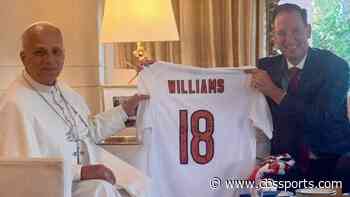 Did Caleb Williams leak the Bears' new alternate uniform with gift to Pope Leo XIV? Here's what we know