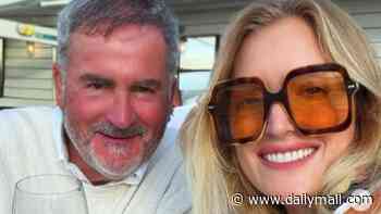 Richard Keys enjoys his World Cup retirement after returning to the UK as he wishes England luck in rare photo with his wife, 31 years his junior