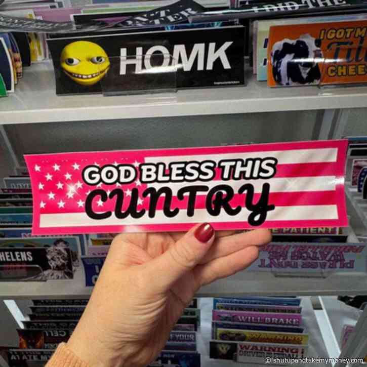 God Bless this CUNTRY Funny Car Decal Sticker