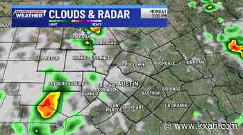 Evening storms, primarily in the Hill Country