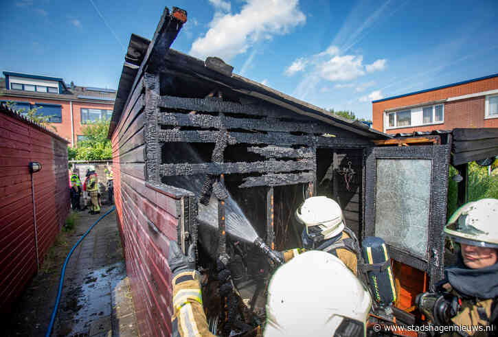 Schuur achter woning aan Herautstraat volledig uitgebrand 
