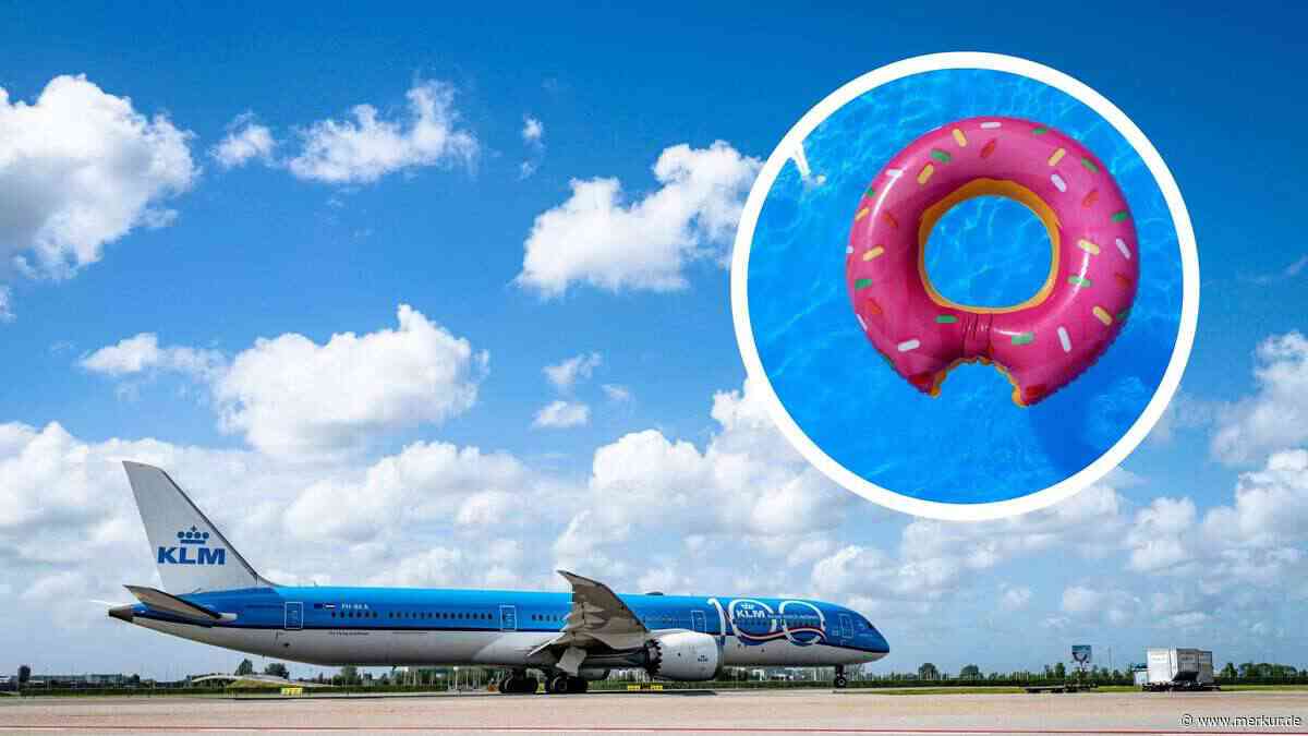 Mitarbeiter an riesigem Flughafen planschen im Pool auf dem Rollfeld – Airport reagiert