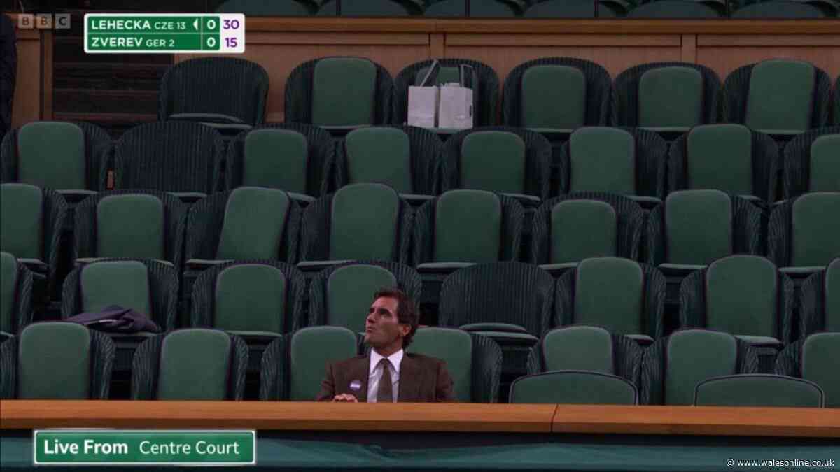 Roger Federer left on his own in Wimbledon Royal Box as fans make quick exit