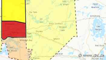 Red tornado warning issued for parts of northwestern Ontario