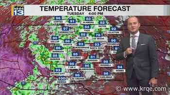 Monsoon storms return to parts New Mexico Tuesday afternoon