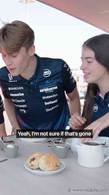What happens when two Academy drivers make an English cream tea? ... Pure chaos 🫣 #f1 #f1tiktok