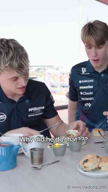 Note to self, don't leave our Driver Academy alone to make afternoon tea 😅😭 #f1