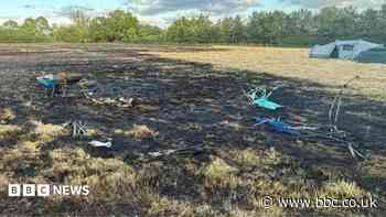 Camping BBQ causes field fire