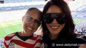 Lauren Sanchez shares smiling selfies as she and husband Jeff Bezos join US fans for World Cup match