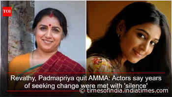 Revathy, Padmapriya quit AMMA: Not in anger, not in haste
