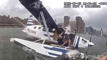 Dramatic bodycam shows frantic race to save eight seaplane passengers after crash landing into New York's East River