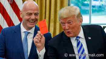 FIFA chief Gianni Infantino breaks ranks from Trump to defend 'suspect' referee slammed by president... as he faces calls to RESIGN from his role